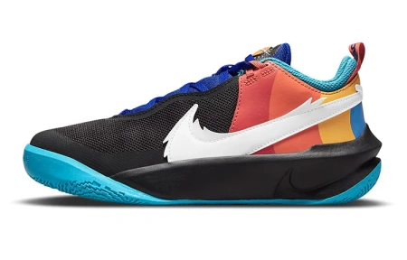 Space Jam X Nike Team Hustle D 10 SE Game Ready Low Топ Детские Баскетбольные Кроссовки Черный Оранжевый Синий