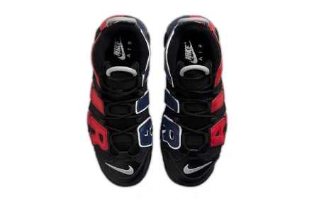 Nike Air More Uptempo Кожа MID Топ Детские Баскетбольные Кроссовки Черные