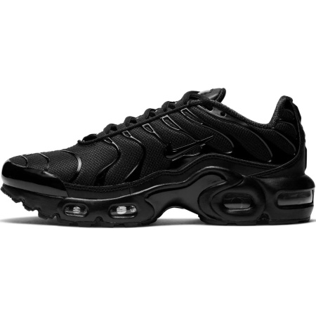 Nike Air Max Plus Устойчивые к истиранию низкие детские беговые кроссовки черного цвета