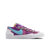 KAWS X Sacai X Nike Blazer Фиолетовый Dusk Low Топ Скейтборд Кроссовки Унисекс Фиолетовый