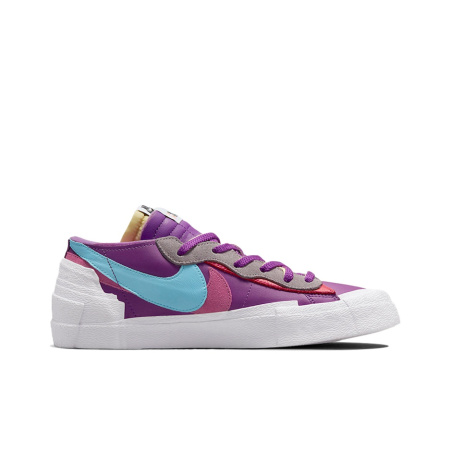 KAWS X Sacai X Nike Blazer Фиолетовый Dusk Low Топ Скейтборд Кроссовки Унисекс Фиолетовый