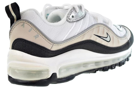 Nike Air Max 98 Low Топ Air Cushion Беговые кроссовки Женские Коричневый Белый
