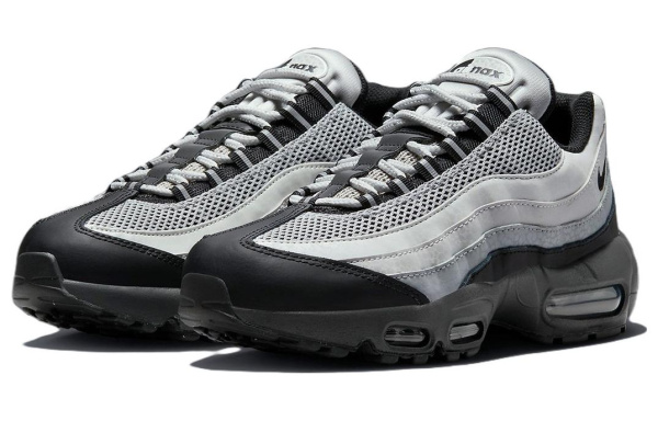 Nike Air Max 95 'Светоотражающий Safari' Сетка Низкие Повседневные Кроссовки Женские Серый Черный