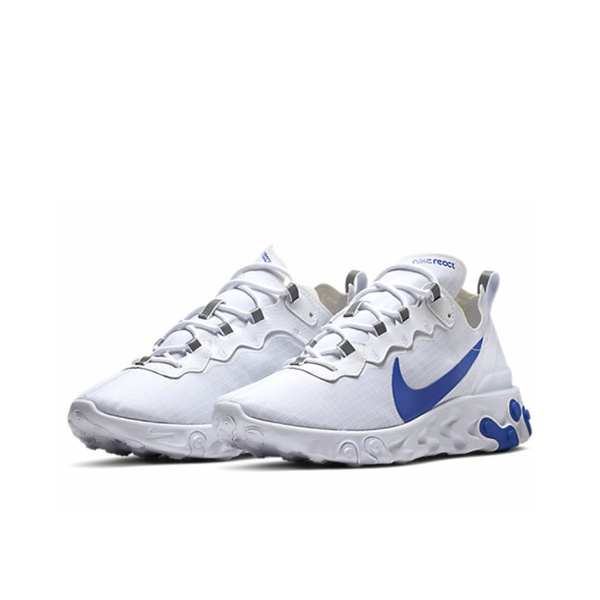 Nike React Element 55 Амортизация Дышащий Баланс Легкий Низкий Топ Повседневные Беговые Кроссовки Мужские Синие