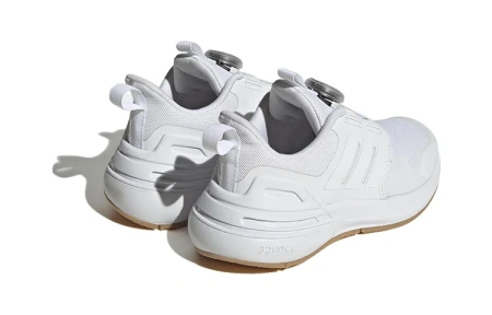 Adidas Rapidasport BOA противоскользящие устойчивые к истиранию низкие детские беговые кроссовки белые для детей 3-7 лет