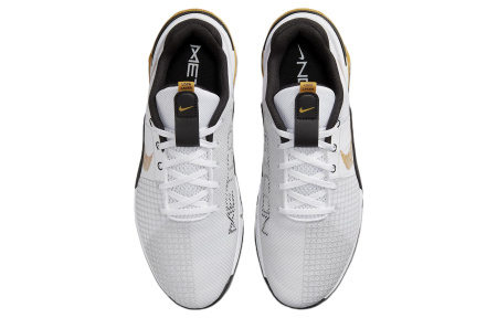 Nike Metcon 8 Кружево Вверх Низкие Кроссовки для тренировок Мужские Белые Золотые