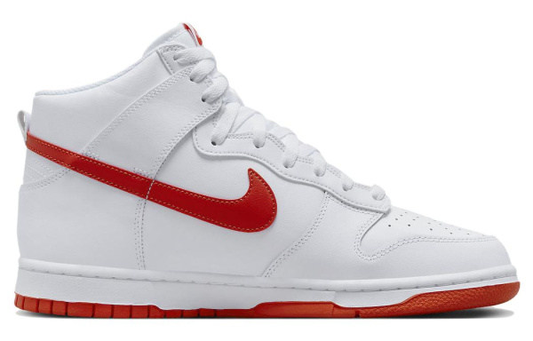 Nike Dunk High 'Picante Красный' Синтетическая кожа кожа против скольжения амортизация высокий топ