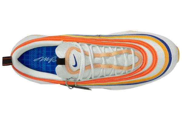 Nike Air Max 97 Дышащие Низкие Повседневные Беговые Кроссовки Мужские Серый Оранжевый