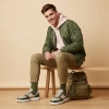 Nike Air Force 1 Low Топ Скейтборд Кроссовки Мужские Коричневые Зеленые Розовые