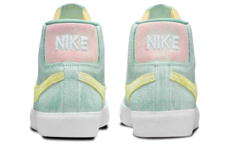 Nike SB Blazer MID Скейтборд Кроссовки Унисекс Зеленый Желтый Розовый