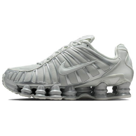 Nike Shox TL Series Дышащая Поддержка Амортизация Повседневные Беговые Кроссовки Женские Серебристо-Серый