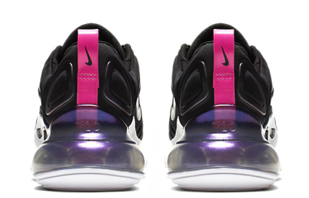 Nike Air Max 720 Комфортные Низкие Повседневные Кроссовки Женские Черные Розовые