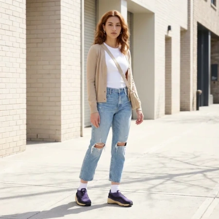 Nike Air Footscape противоскользящая устойчивая к истиранию низкий верх повседневная обувь для женщин фиолетовый