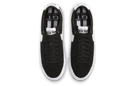 Nike Blazer SB GT 'Черный Gum' Винтаж Низкие Кроссовки для Скейтбординга Унисекс Черный Белый