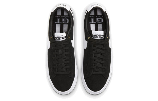 Nike Blazer SB GT 'Черный Gum' Винтаж Низкие Кроссовки для Скейтбординга Унисекс Черный Белый