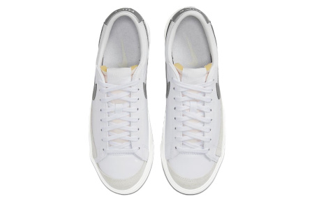 Nike Blazer Low Top Скейтборд Кроссовки Женские Белые Серебряные
