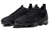 Nike VaporMax Flyknit Сетка Текстиль Низкие Повседневные Беговые Кроссовки Женские Черные