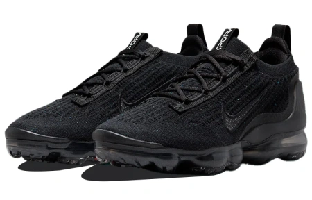 Nike VaporMax Flyknit Сетка Текстиль Низкие Повседневные Беговые Кроссовки Женские Черные