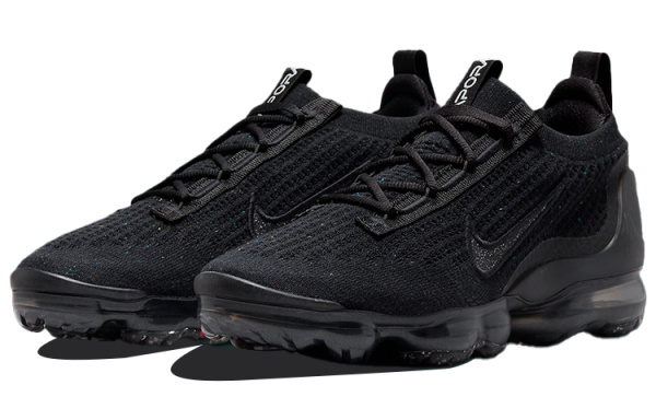 Nike VaporMax Flyknit Сетка Текстиль Низкие Повседневные Беговые Кроссовки Женские Черные