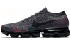 Nike VaporMax Flyknit Low Повседневные беговые кроссовки для женщин черные и красные