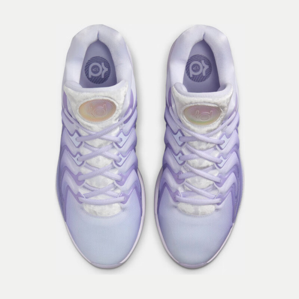 Nike KD 17 Противоскользящие устойчивые к истиранию низкие баскетбольные кроссовки мужские фиолетово-синие