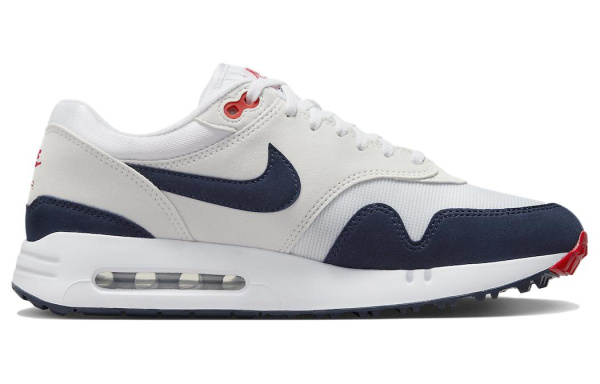 Nike Air Max 1 Ткань Минималистский стиль Устойчивый к истиранию Дышащая Низкий верх Обувь для гольфа Унисекс