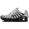Nike Shox TL Series Противоскользящие Устойчивые к износу Низкие Повседневные Беговые Кроссовки Унисекс Серебряные