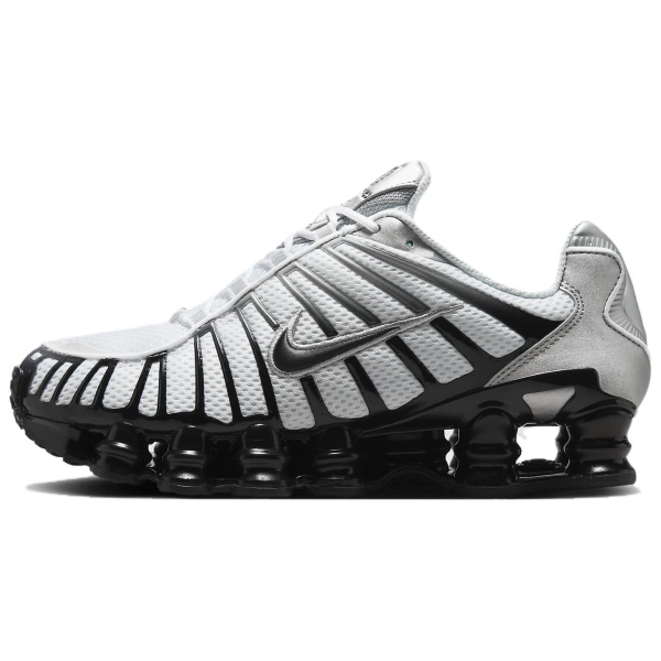 Nike Shox TL Series Противоскользящие Устойчивые к износу Низкие Повседневные Беговые Кроссовки Унисекс Серебряные