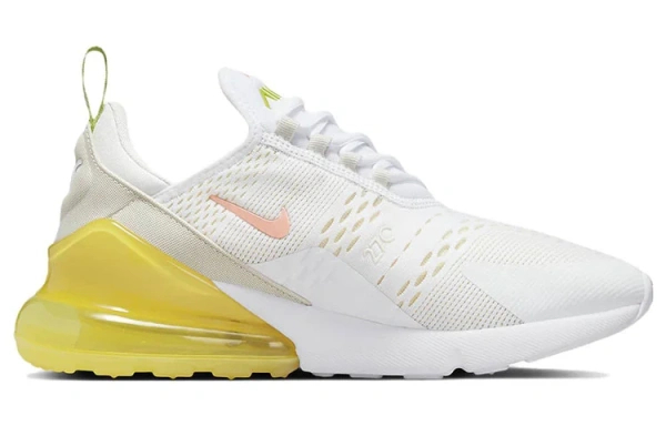 Nike Air Max 270 Спортивный низкий топ повседневная обувь для женщин белый желтый