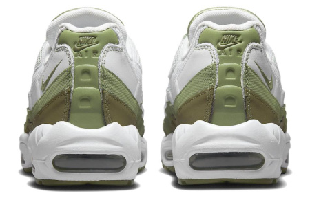 Nike Air Max 95 Сетка Текстиль Кожа Низкий Верх Повседневная Обувь Мужская Белый Зеленый