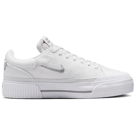 Nike Court Legacy Slip Resistant Abrasion Resistant Низкие Кроссовки для скейтбординга Женские Белые