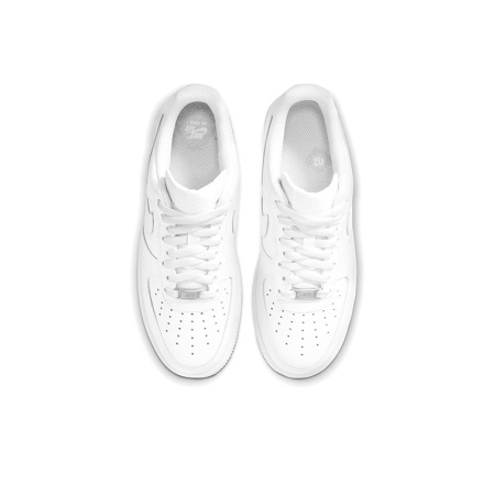 Nike Air Force 1 'Triple White' Кожа Устойчивая к истиранию Низкие Кроссовки для скейтбординга Женские Чисто белые