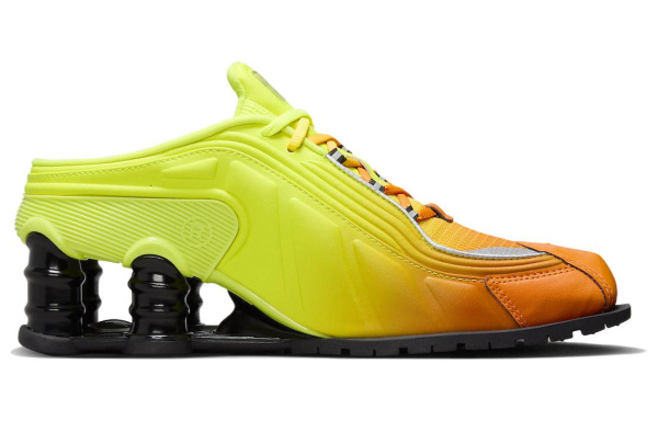 MARTINE ROSE X Nike Shox MR4 Low Топ Повседневные беговые кроссовки Женские Оранжевые