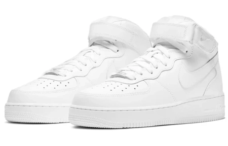 Nike Air Force 1 MID Топ Скейтборд Кроссовки Мужские Чисто Белые
