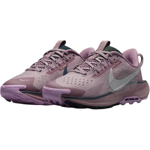Nike Pegasus Trail 5 Удобные Устойчивые к истиранию Низкие Кроссовки для Беговых Занятий Детские Красные Сливовые