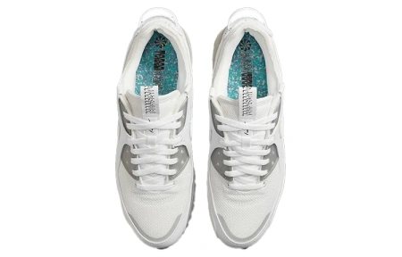 Nike Air Max 90 Устойчивые к истиранию Низкие Повседневные Беговые Кроссовки Мужские Белые Серые