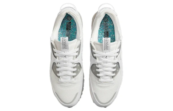 Nike Air Max 90 Устойчивые к истиранию Низкие Повседневные Беговые Кроссовки Мужские Белые Серые