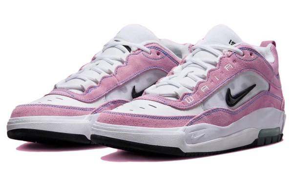 Nike SB Ishod Замша Устойчивая к истиранию Дышащая Низкие Кроссовки для скейтбординга Унисекс Розовые
