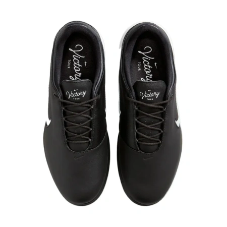 Nike Victory Tour 4 Кожа Устойчивая к истиранию Низкие Кеды для гольфа Унисекс Черные