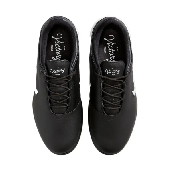 Nike Victory Tour 4 Кожа Устойчивая к истиранию Низкие Кеды для гольфа Унисекс Черные
