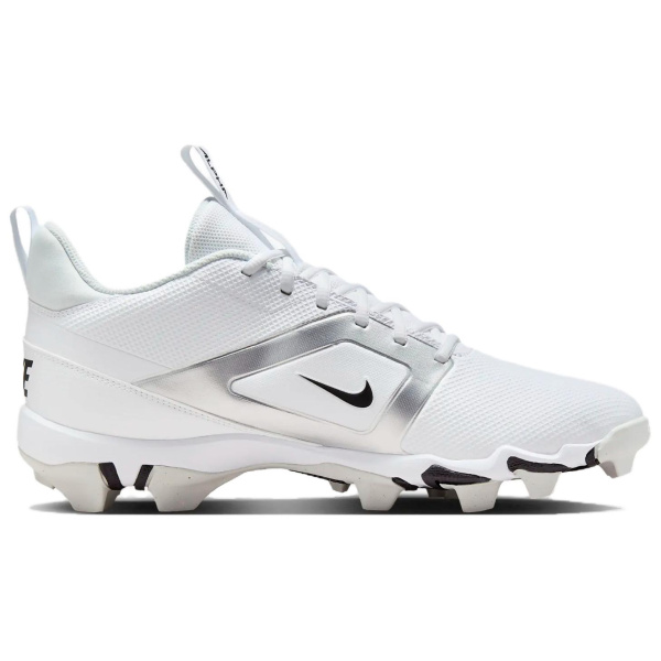 Nike Alpha Menace 4 FG Твердое покрытие Амортизация Противоскользящие Футбольные бутсы Мужские Белый Серебряный Черный
