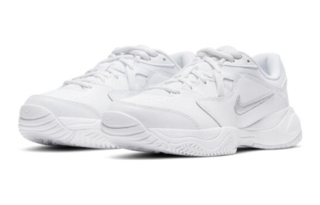 Nike Court Lite 2 Устойчивые к истиранию низкие детские кроссовки для тренировок белые унисекс