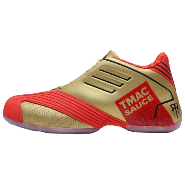McDonald's x Adidas T mac 1 Амортизирующие противоскользящие низкие баскетбольные кроссовки для мужчин золотой красный