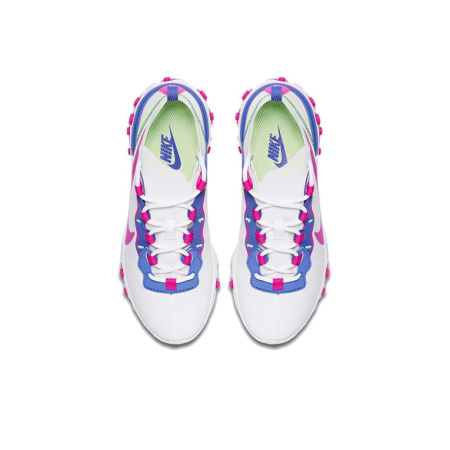 Nike React Element 55 Ткань Anti-Slip Легкий Низкий Топ Повседневные Беговые Кроссовки Женские Белый Розовый