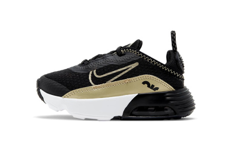 Nike Air Max 2090 Low Беговые кроссовки для малышей и детей раннего возраста Черный Золотой
