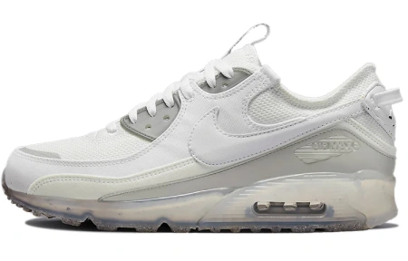 Nike Air Max 90 Устойчивые к истиранию Низкие Повседневные Беговые Кроссовки Мужские Белые Серые