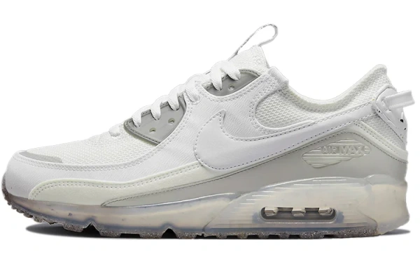 Nike Air Max 90 Устойчивые к истиранию Низкие Повседневные Беговые Кроссовки Мужские Белые Серые