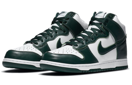 Nike Dunk High Топ Скейтборд Кроссовки Унисекс Белый Зеленый