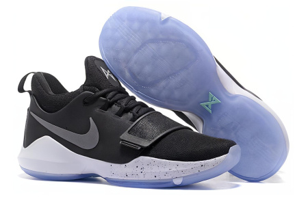 Nike PG 1 BLACK TIE Нескользящие Легкие Низкие Баскетбольные Кроссовки для Игры Мужские Черные Международная Версия