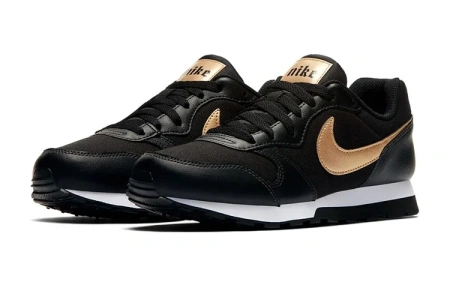 Nike MD Runner 2 Кожа Противоскользящие Устойчивые к истиранию Низкие Повседневные Беговые Кроссовки Женские